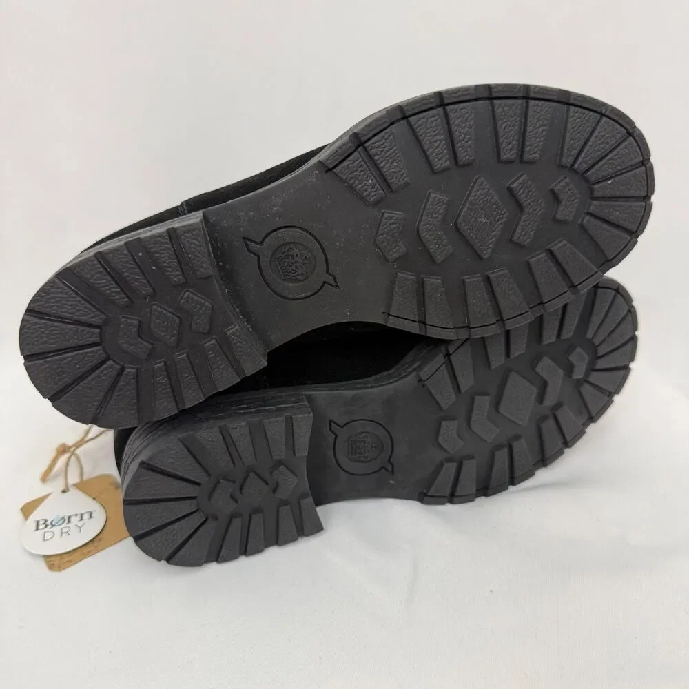 BORN Women's Cove Suede Bootie F55509 Black 7.5 US Chelsea Short Boot NEW